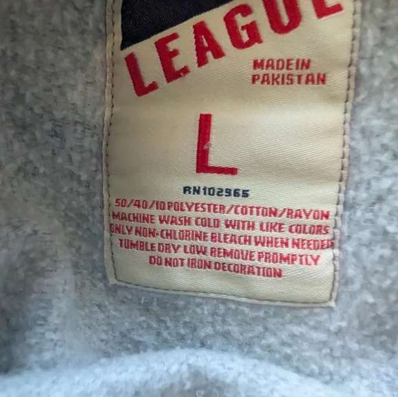 League Collegiate Georgetown Long Sleeve Spirit Jersey Triblend Hoyas Large - Picture 8 of 8